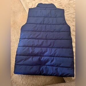 Puma Puffer Vest Jacket Youth Size M (10-12) NWOT Blue With Yellow Logo